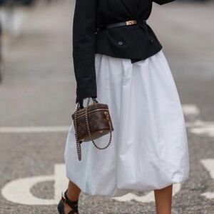 Zara Crisp White Puffer Skirt NWT